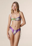 Bikini Donna Me Fui Reggiseno con Ferretto e Slip Americano Coprente Fantasia 0441X21