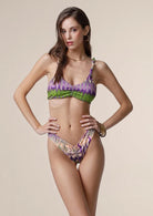 Bikini Donna Me Fui Top Con Slip Americano Fisso Fantasia 0431X20