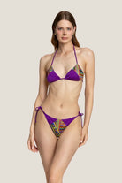 Bikini Donna 4Giveness Triangolo Bicolor con Slip Laccetti Fantasia 5016