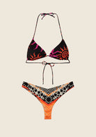 Bikini Donna F**K Triangolo con Slip Americano Fisso Fantasia 2112X06