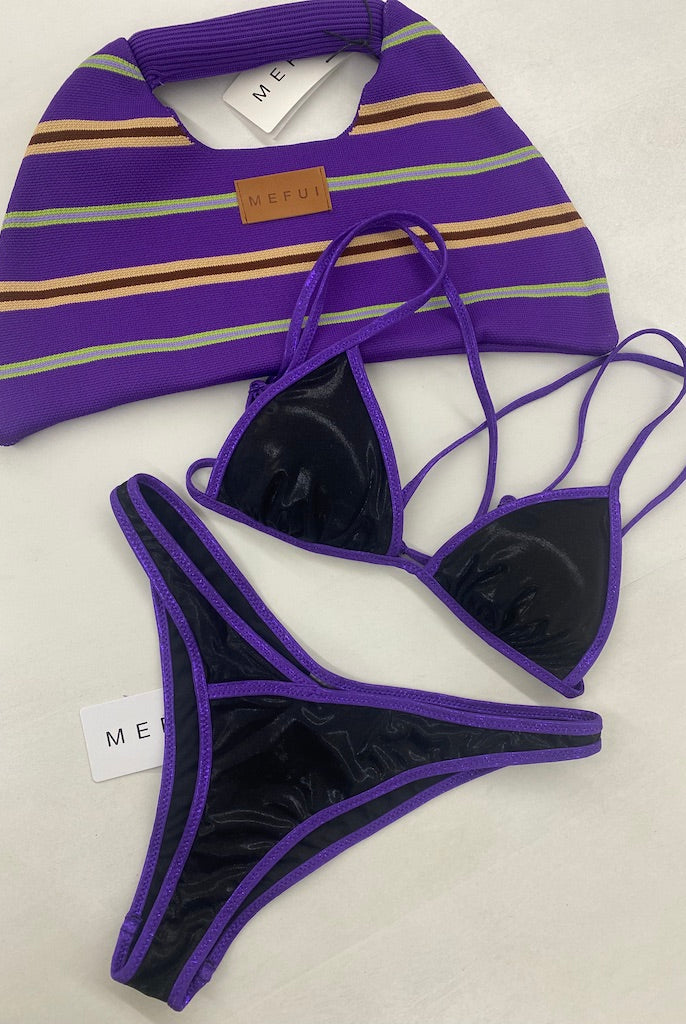 Bikini Donna Me Fui Triangolo con Slip Americano Fisso 0801_BK