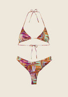 Bikini Donna F**K Triangolo con Slip Americano Fisso Fantasia 2114X07