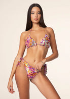 Bikini Donna F**K Triangolo con Slip Regolabile Fantasia 2214X07