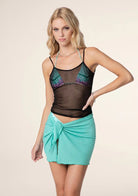 Pareo Donna F**K Lurex Verde Acqua 0938AQ