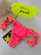 Slip Brasiliano con Nodi Frou Frou Donna F**K Fucsia Fluo 1925FF