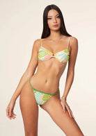 Bikini Donna F**K Reggiseno con Ferretto e Slip Regolabile Fantasia 0622X12