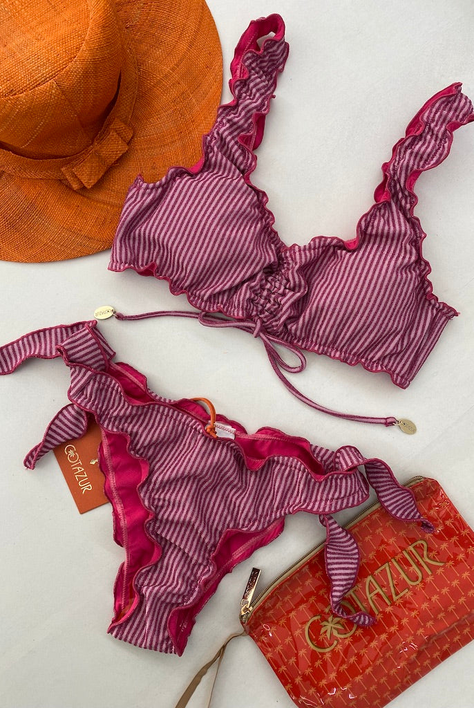 Bikini Bralette Cotazur Fantasia a Righe In Lurex