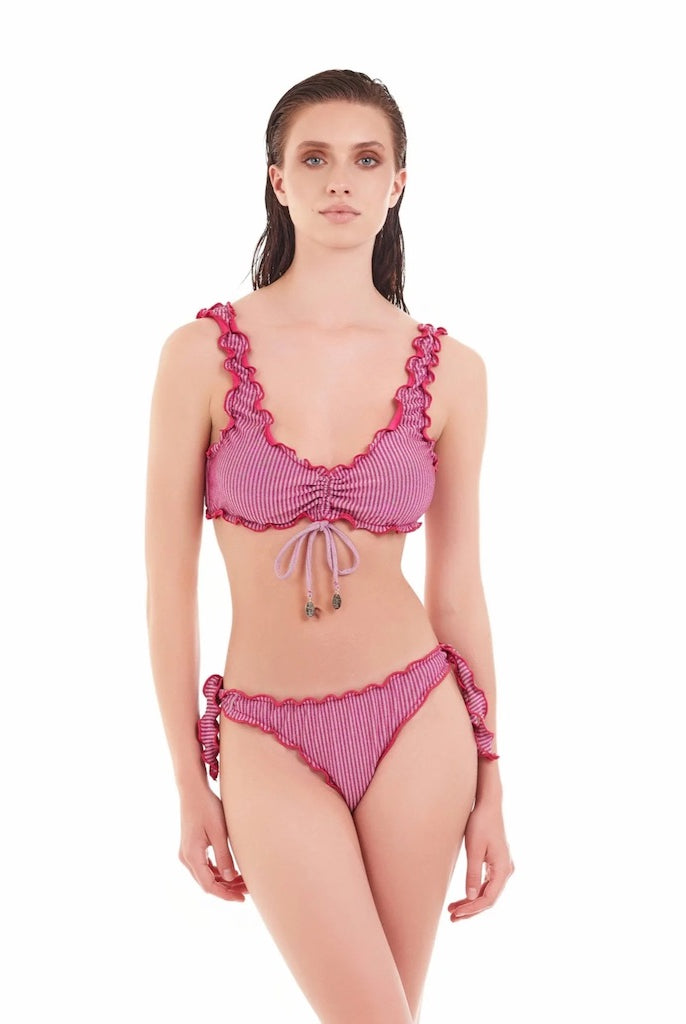 Bikini Bralette Cotazur Fantasia a Righe In Lurex