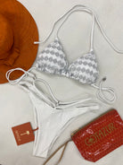 Bikini Triangolo Cotazur in Maglia a Rete Lurex Bianco BKCA0001