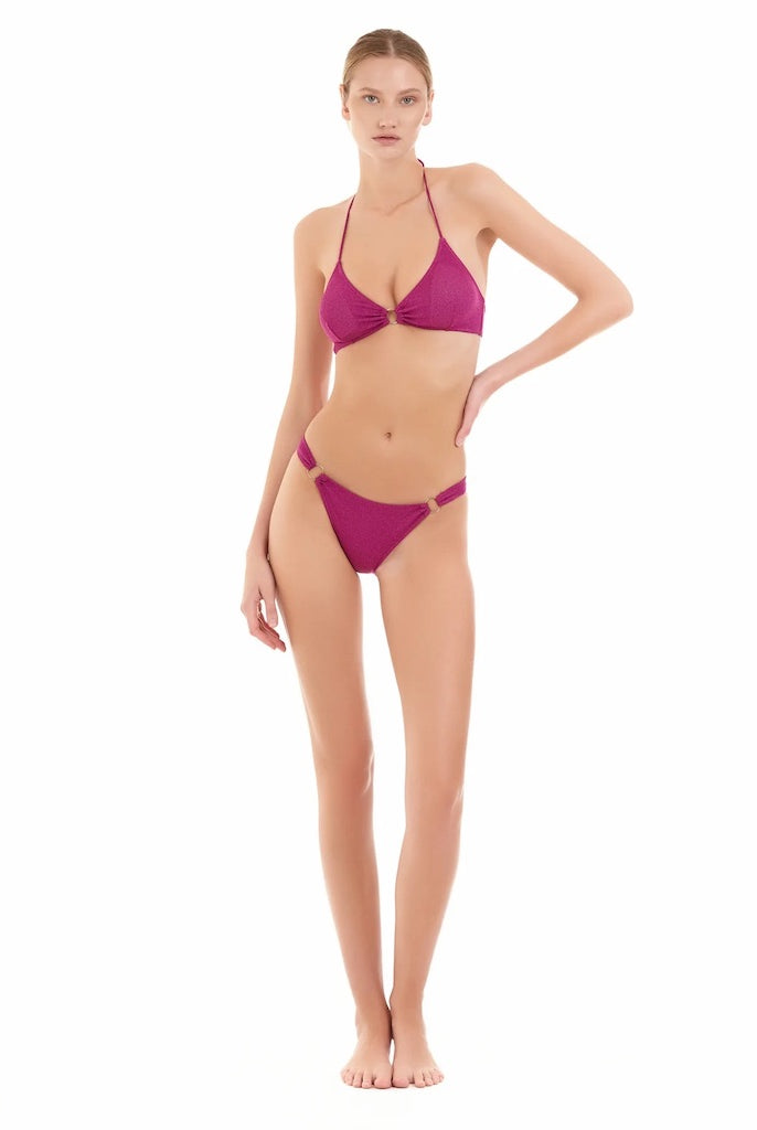 Bikini Bralette Cotazur in Lurex Rigato Fucsia BKCA0024