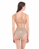 Bikini Bralette Cotazur con Dettaglio Conchiglia in Metallo Bronzo BKCA0044