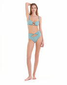 Bikini Bralette Cotazur con Dettaglio Conchiglia in Metallo Verde Acqua BKCA0044