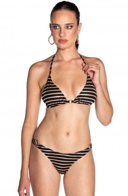 Bikini Donna Pin Up Stars Marina Gold Nero PF024SG