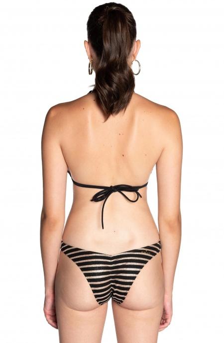 Bikini Donna Pin Up Stars Marina Gold Nero PF024SG