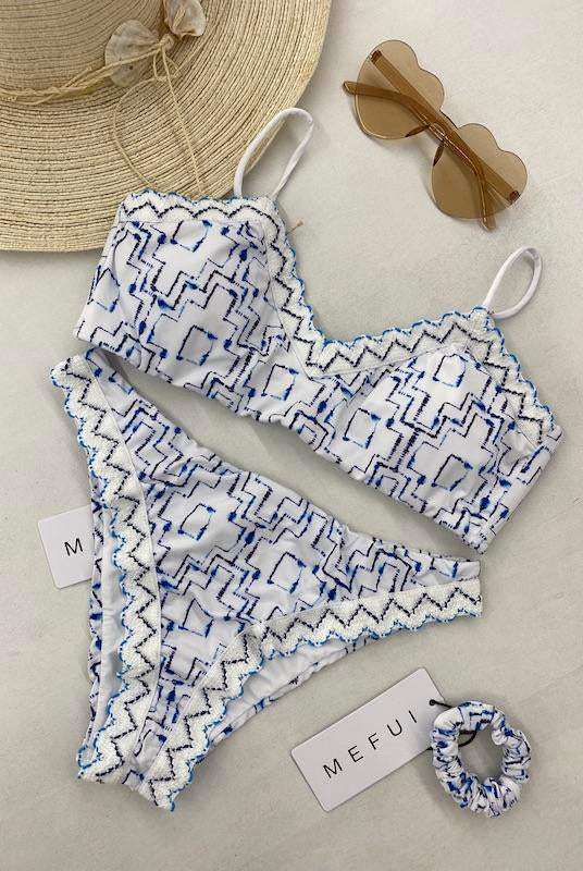 Bikini Donna Me Fui Top con Slip Fisso Fantasia 0011-X01