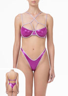 Bikini Donna Me Fui Reggiseno con Ferretto e Slip Americano Fisso Fucsia 0803_FX