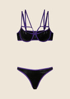 Bikini Donna Me Fui Reggiseno con Ferretto e Slip Americano Fisso Nero 0803_BK