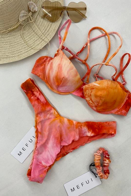 Bikini Donna Me Fui Reggiseno con Ferretto e Slip Americano Fisso Fantasia 0732X32