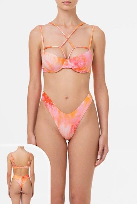 Bikini Donna Me Fui Reggiseno con Ferretto e Slip Americano Fisso Fantasia 0732X32