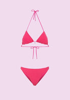 Bikini Donna F**K Triangolo con Slip Americano Fisso Fucsia SWC010-FX
