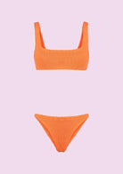 Bikini Donna F**K Top con Slip Fisso Arancione Fluo SWC030-FO