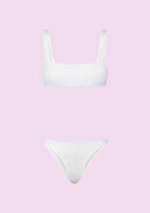 Bikini Donna F**K Top con Slip Fisso Bianco SWC030-WH