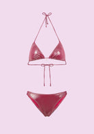 Bikini Donna F**K Triangolo con Slip Americano Fisso Fucsia SWC040-FX