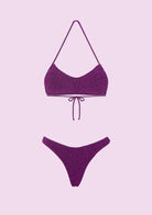Bikini Donna F**K Fascia con Slip Americano Fisso Fucsia SWC071-FX