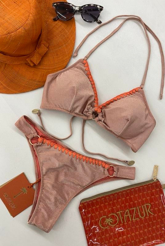 Bikini Donna Cotazur Bralette in Lurex Rame