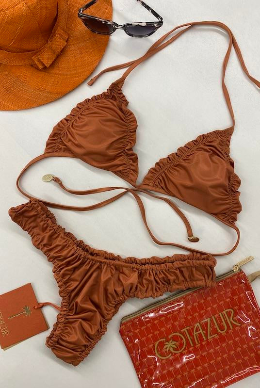 Bikini Donna Cotazur Triangolo in Microfibra Ruggine