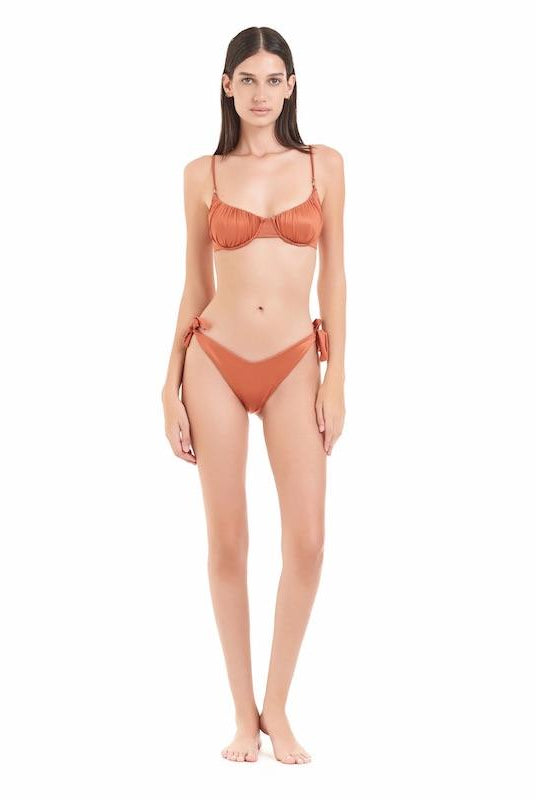 Bikini Donna Cotazur Balconcino in Microfibra Ruggine