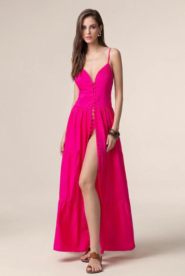 Vestito Lungo Donna Me Fui Fucsia 0110-FX