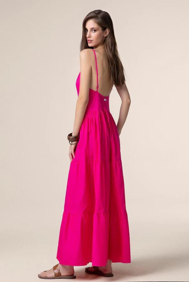 Vestito Lungo Donna Me Fui Fucsia 0110-FX