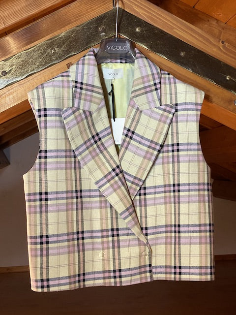 Gilet Doppiopetto quadri Vicolo
