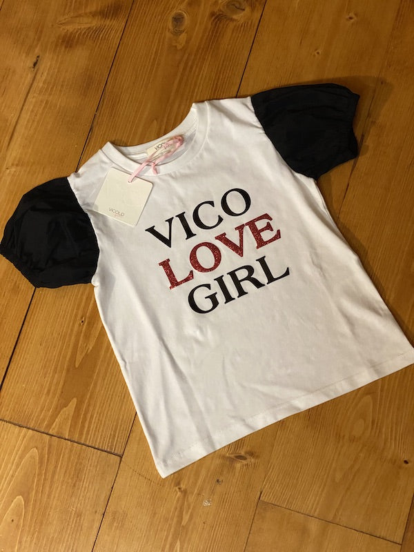 Tshirt Bambina Vicolo Girl " VICO LOVE GIRL" Anni 6,12