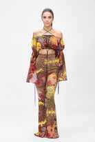 Pantalone a zampa Summer of Love Effek Taglia S