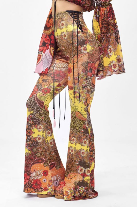 Pantalone a zampa Summer of Love Effek Taglia S