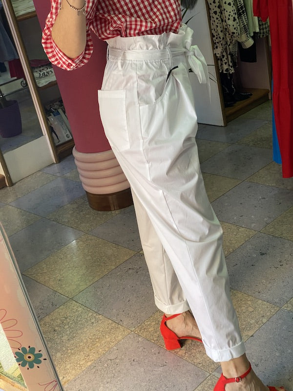 Pantalone Paperbag Popeline Vicolo Taglia M