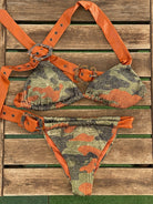 Bikini Triangolo e slip fusciacca regolabile Desert Effek Taglia M e L