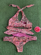Bikini ReversibilieTriangolo alto e slip brasiliano regolabile Mantra Effek Taglia S e M