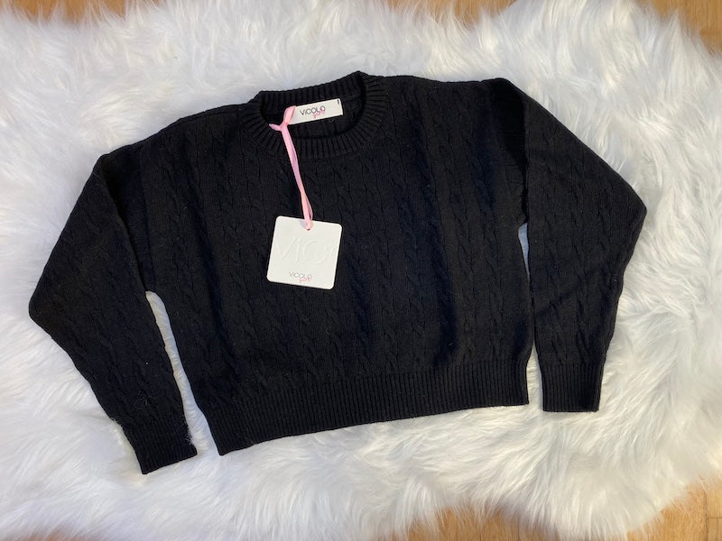 Maglione Bambina Vicolo Girl motivo trecce Anni 8