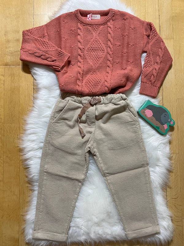 Pantalone Bambina Vicolo Girl in velluto rigato Anni 6 ,10