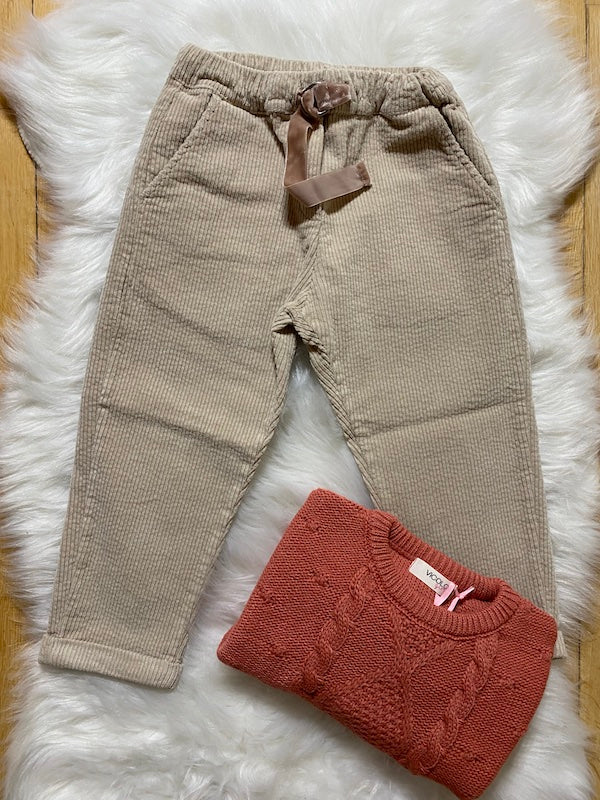 Pantalone Bambina Vicolo Girl in velluto rigato Anni 6 ,10