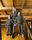 Pantalone Bambina in maglia Vicolo Girl a righe. Anni 10