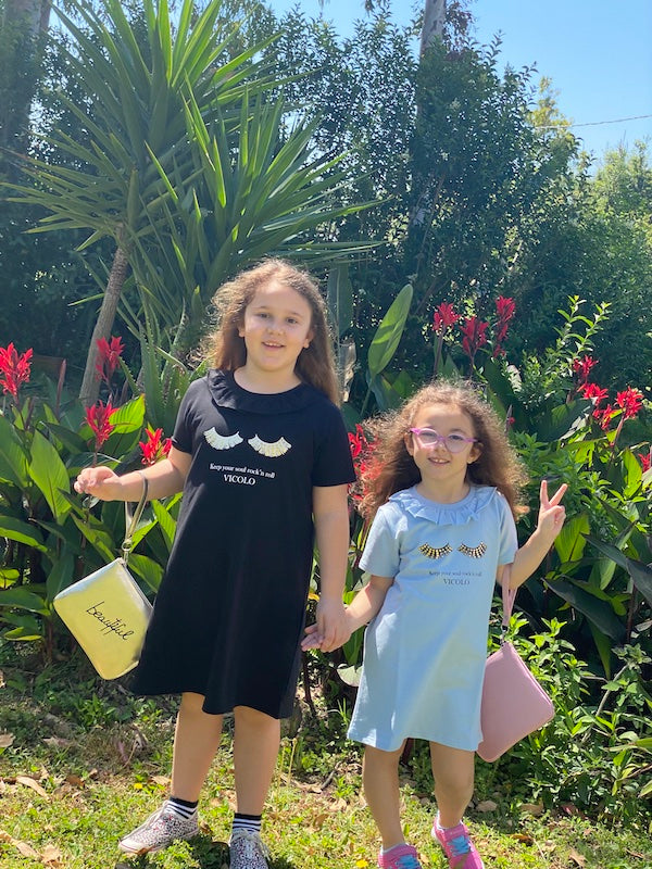 Abito Bambina Vicolo Girl Motivo Ciglia Anni 2 