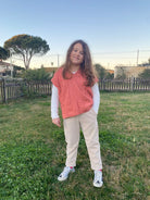 Pantalone Bambina Vicolo Girl in velluto rigato Anni 6 ,10