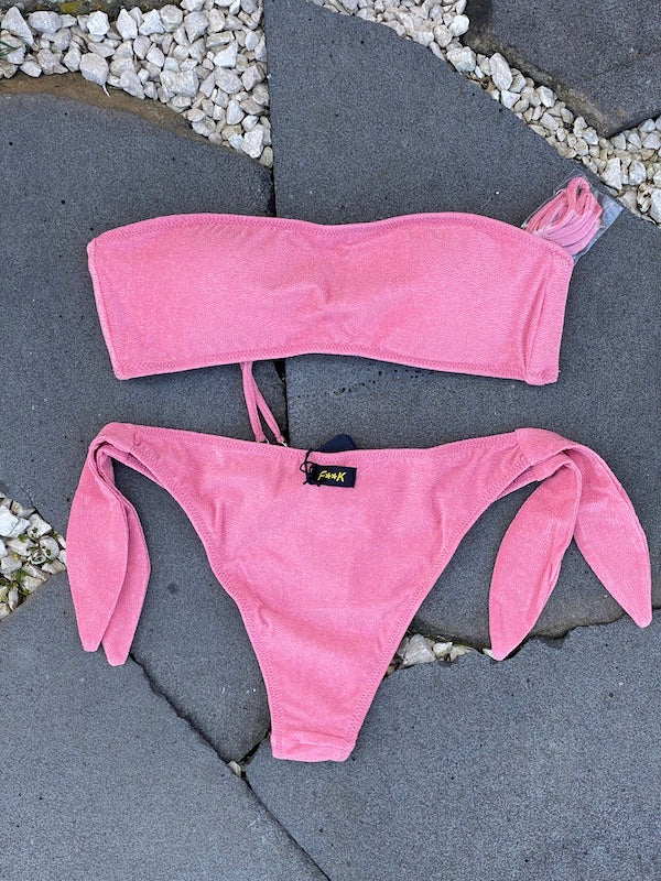 Bikini Fascia e slip Brasiliano regolabile Rosa Visionary dose Effek Taglia S , L , LG