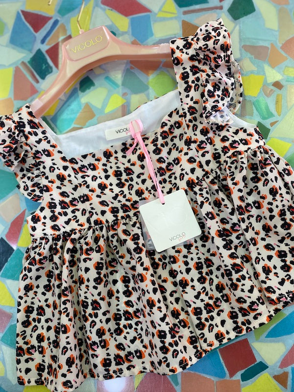 Top Bambina Vicolo Girl fantasia animalier