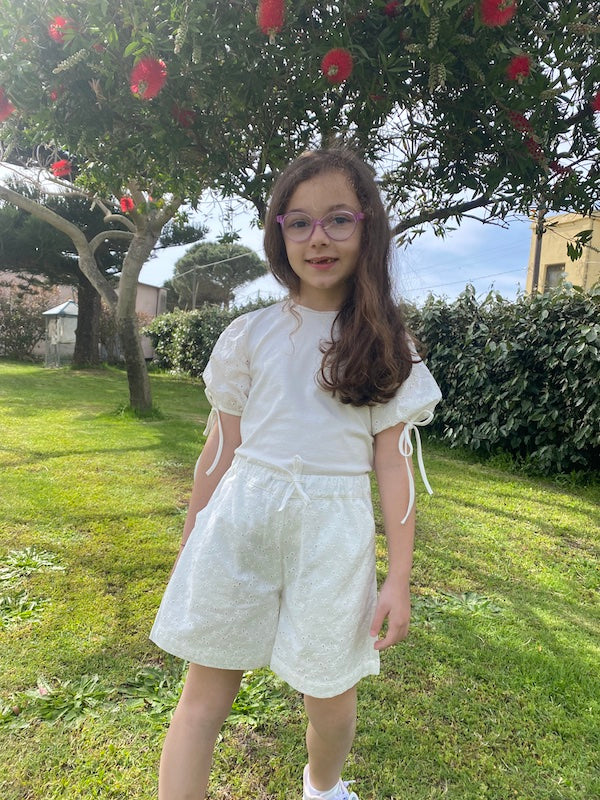Short per Bambina in Pizzo Sangallo Vicolo Girl Anni 8-10-14