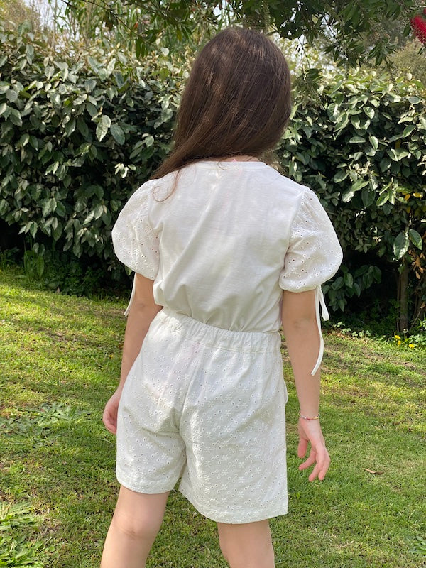 Short per Bambina in Pizzo Sangallo Vicolo Girl Anni 8-10-14
